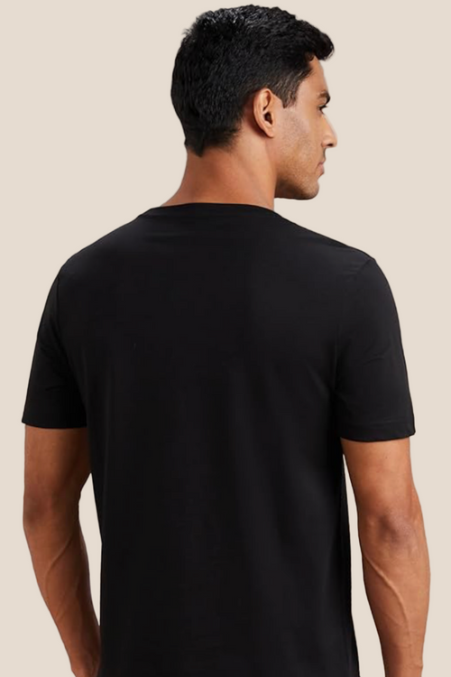 ATG Black solid T-shirt